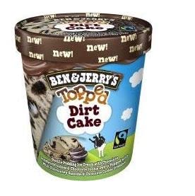 Ben & Jerrys Ice Cream Topped Pints, Pack of 8 Dirt Cake
