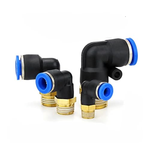 Conector rápido de manguera neumática contra fugas de aire en codo de 12 mm 6