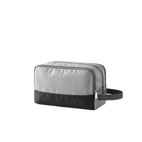 Bolsa de Higiene Pessoal Masculina Kit Dopp Pendurado Resistente à Água Bolsa de Barbear Pequena Bolsa de Higiene Pessoal para Viagens, Cinza