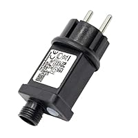 Iegefirm 1 Stück 24V-Transformator-Stecker-Netzteil, Schwarz, Einfache Installation, Geeignet für Weihnachten, Halloween, LED-Geräte, Dekorationen, EU-Stecker