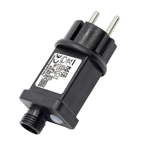 NIEI 1 Stück 24V-Transformator-Stecker-Netzteil, Schwarz, Geeignet für Weihnachten, Halloween, LED-Geräte, Dekorationen, EU-Stecker