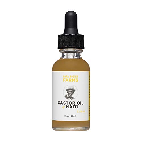 Lemon Castor Oil of Haiti - 100% Pure - Cold Pressed Castor Oil - 100% Natural - Hexane Free - 1oz â€“ Unrefined â€“ Oil for Hair Growth, Hair Care, Dry Skin, Grow Eyelashes & Eyebrows