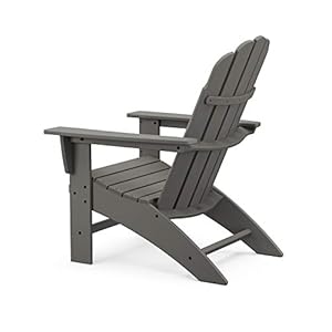 POLYWOOD Vineyard Curveback Outdoor Adirondack Chair Slate Grey