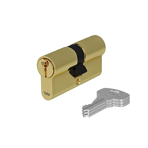 Yale 10-0552-3035-00-0211 500 Plus-Serie Euro-Profilzylinder - Doppelt - 30/35 - Messing poliert Profile Cylinder, Polished Brass - Image 2
