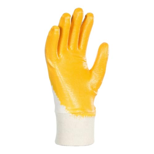 Uvex profas Nitril-Kautschuk Profi Ergo Schutzhandschuhe 9 Handrücken offen Weiß, Orange Baumarkt