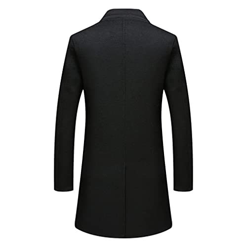 Winter Men's Stand-collar Mid-length Jacket Jacket Fashion Self-cultivation Handmade Double-sided Woolen Coat - Image 4