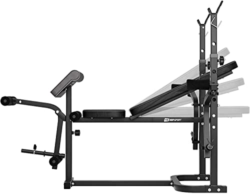 Hop-Sport halterbank krachtstation HS-020 met lange, curl- en dumbbell gewichten 75 kg tot 135 kg - Image 7