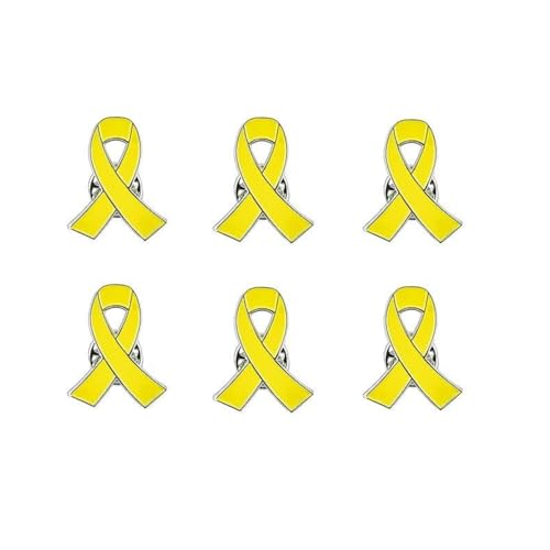 Image of Yellow Ribbon Pin Bring Them Home Brooch Hostages Israel Pin Breast Cancer Awareness Prevention Lapel Enamel Charity Donation Accessories Movement Badge Gift