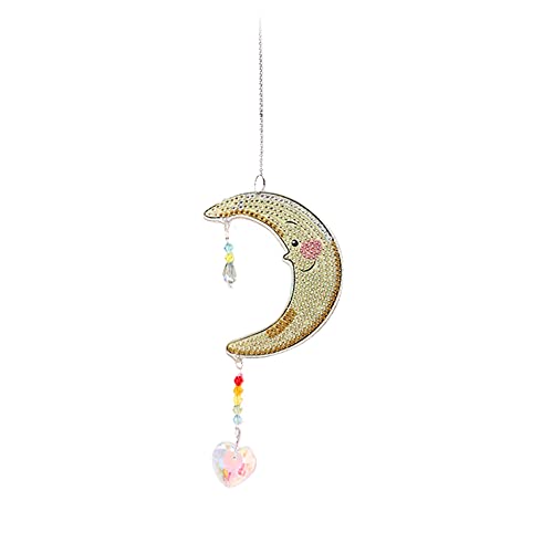 atrapasueños de cristal, atrapasueños, pintura de diamante para manualidades, decoración de balcón, decoración de manualidades, jardín de casa, pared, carillón de viento, Cristal Cover