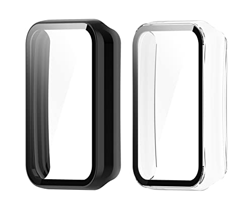 SHEAWA OPPO Band 2�p�P�[�X �J�o�[ 2�Z�b�g PC+�����K���X�t�B���� 9H�d�x �ی�P�[�X �ی�J�o�[ �ϏՌ� �S�ʕی� �A�N�Z�T���[ (�u���b�N+����)