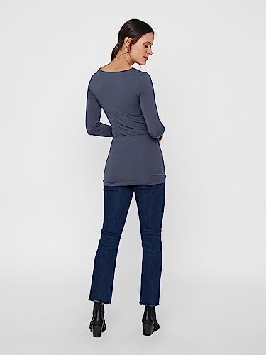 VERO MODA Damen VMMAXI My LS Soft Long U-Neck GA 2er Pack 10167784, Ombre Blue/Ombre Blue, XXL – Ansicht 4