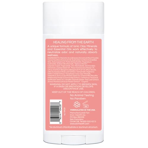 Zion Health Bold, ClayDry Deodorant, Bergamot Rose, 2.8 oz (80 g) image 4
