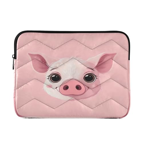 Funda para portátil 13-14 pulgadas impermeable con estampado de cerdito