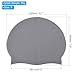 PATIKIL Silicone Swim Cap, 2 Pcs Waterproof Swimming Hat Non-Slip Adult Swimming Caps for Women and Men Swim Training Racing, Grey