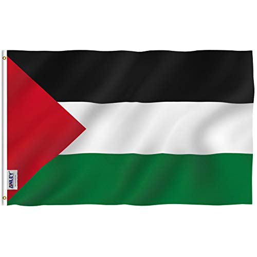 ANLEY Fly Breeze 3x5 Foot Palestine Flag - Vivid Color and Fade proof - Canvas Header and Double Stitched - Palestinian Flags Polyester with Brass Grommets 3 X 5 Ft