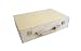 Produktbild KF-Holz Holzkoffer - Aktenkoffer - Aufbewahrungskoffer - idealer Bastelkoffer & Malkoffer - Geschenkkoffer aus Holz - tragbarer Holzkoffer aussen lackiert (360 x 240 x 90 mm)