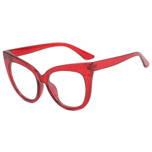 Image of Cat Eye Reading Glasses for Women,Retro Red Frame 2pack Computer Readers, Oversized Blue light Blocking Eyeglasses,