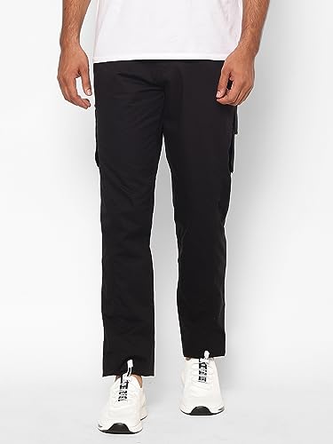 Image of SAPPER Regular Fit Cotton Cargo Pants for Men| Utility Pockets with Zippers| Elasticated Waistband with Belt Loops & Internal Drawcords| Also Available in Plus Sizes | L to 5XL