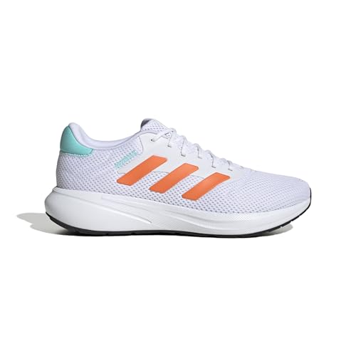 اديداس حذاء جري برقبة منخفضة (غير مخصص لكرة القدم) للرجال والنساء من ريسبونس رانر - ابيض Ftwr، مقاس 46