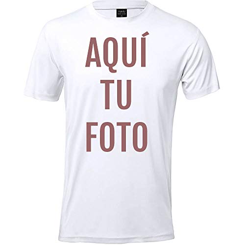 AR Regalos Camiseta Adulto técnica Layom Personalizada con Foto (XL)