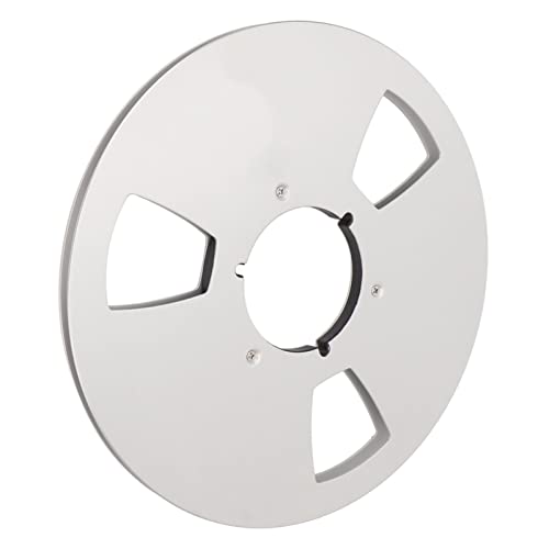 1/4 10 Inch Empty Tape Reel, 3 Holes Windproof Hole, Wear Resistant, Corrosion Resistant Tape Recorder Accessories, Bending Resistance And Increased Strength For Repairing Tape Recorders(Silver) #TOP7