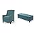 Izaak Tufted Back Fabric Recliner Chair (Dark Teal) from 