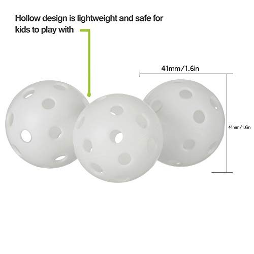 Hurriman ゴルフボール 練習用 プラスチック製 エアフロー 中空 ゴルフボール 運転範囲 スイングトレーニング 屋内/屋外用 50個パック 2枚目