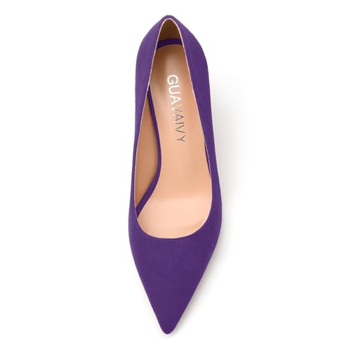 Women's Pointed Toe Mid Heel Pumps Slip On Fashion Closed Toe High Heel Shoes for Women3