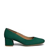  Urban Redondo Zapatos de tacón bajo de Ante Verde, EU 40