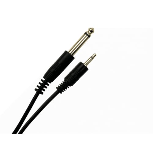 rhinocables TS Jack Cable, 3.5mm to 6.35mm Mono Audio Lead with Gold-Plated Tips for Guitar Pedals Keyboards, Amps