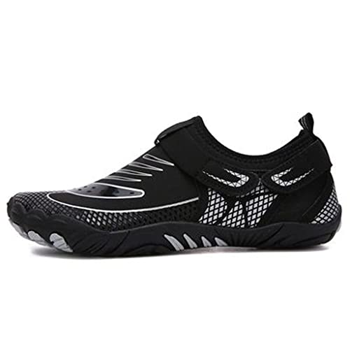 ZHJYDD Zapatos de natación Hombres Playa Aqua Zapatos Mujeres Quick Dry Barefoot Upstream Surfing Zapatillas Senderismo Zapatos de agua Wading Sneakers Unisex (Color : Black, Size : 41)