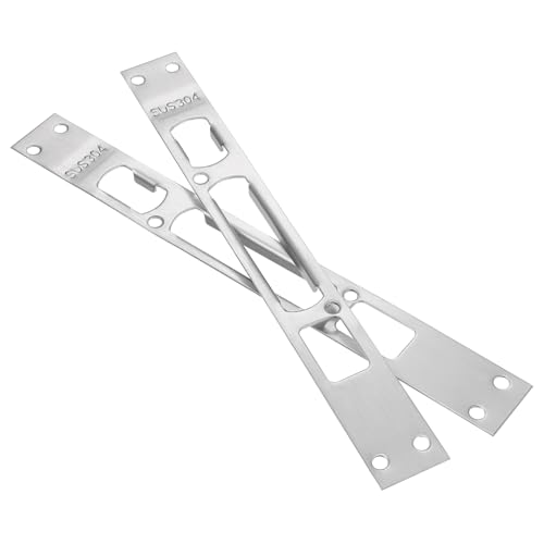 FOYTOKI 2pcs Door Security Strike Plates Stainless Steel Door Lock Strike Plate for