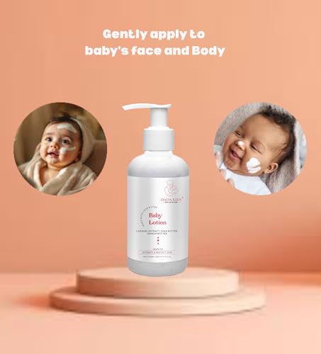 Image of Baby Lotion for Dry skin,Natural Moisturizing Cream with Shea Butter, Caramel Extract, Mango Butter, 200ml, For 0-3 Years