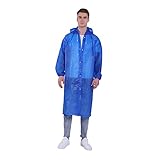 OATIPHO Poncho de Reutilizable Eva Azul para Adultos con Capucha y Mangas y para Senderismo y Actividades al Aire