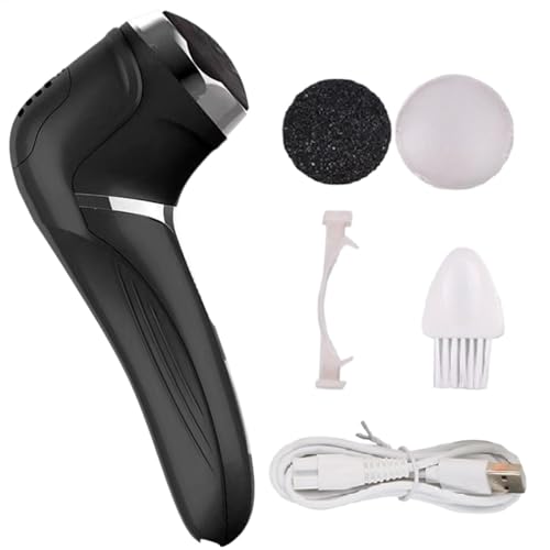 電動フットヤスリ、電動バキュームフットグラインダー - LED ディスプレイポータブル電子フット ファイル ペディキュア IPX7 防水ツール | 調整可能な2スピードフットファイルUSB充電、カルスペディキュア用