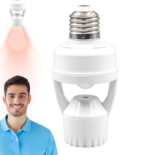 スマート ランプ電球ホルダー アダプター - モーション起動ライト ソケット、E27 スマート ランプ ホルダー アダプター |地下室、パントリー、倉庫、ガレージ照明用の電球ソケット