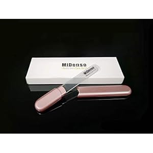 Premium Glass Nail File with Case, Crystal Diamond Salon Best Beauty Nail Buffer for Natural and Acrylic Nails Christmas Gift for Woman and Man,Apricot Premium Glass Nail File with Case Crystal Diamond Salon Best Beauty Nail Buffer for Natural and Acrylic Nails Christmas Gift for Woman and ManApricot