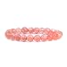 Smelted Cherry Quartz 8mm Round Beads Stretch Bracelet 7" Unisex
