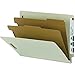 Smead 26802 Classificatn Folders, LTR, Recycled, 2 Div, 10/BX, GY Green