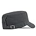 Military Hat for Men Army Hats Unique Design Cadet Cap Adjustable (Cotton, Sport-Black)