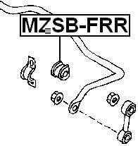 Miniatura 2 de Buje Estabilizador Trasero D22.5 Febest MZSB-FRR OEM S10H-28-156