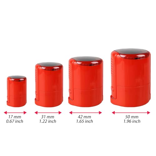 Custom Logo Stamp with Case Personalized Image Self Inking Stamper Customized Business Icon Text Seal-4 Different Sizes - Thumbnail 7