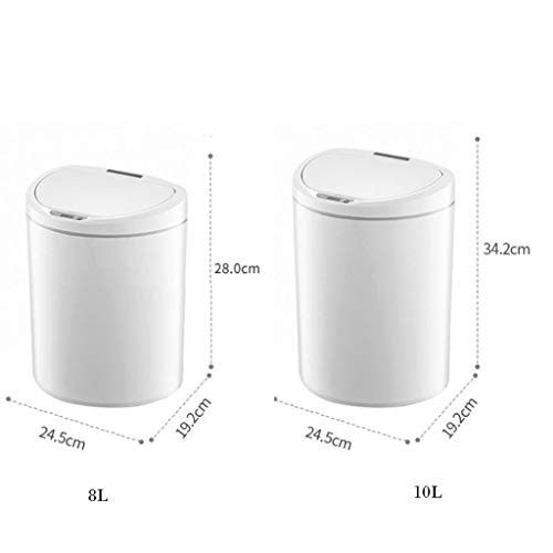 Bote de Basura Inteligente Redondo Inducción 8L Blanco miniatura 2