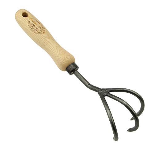 DeWit Blumenkralle 28 cm I Profi Grubber aus Borstahl mit 3 Zinken I Premium Garten-Zubehör zum Boden auflockern I Handgemachtes Garten-Tool in Bester Qualität I Garden Tools - Made in Holland Cover