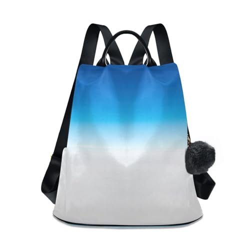 Sac à dos pour femme randonnée camping voyage bleu et blanc