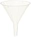 Globe Scientific 8303 Polypropylene Disposable Funnel, 55mm Top ID (Case of 100)