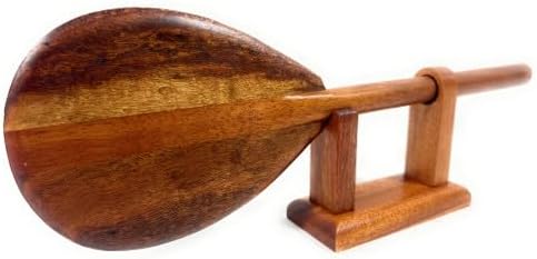 Tikimaster Koa Paddle 18 inch with Stand - Trophy Watermarks Curls | #koa777ck6