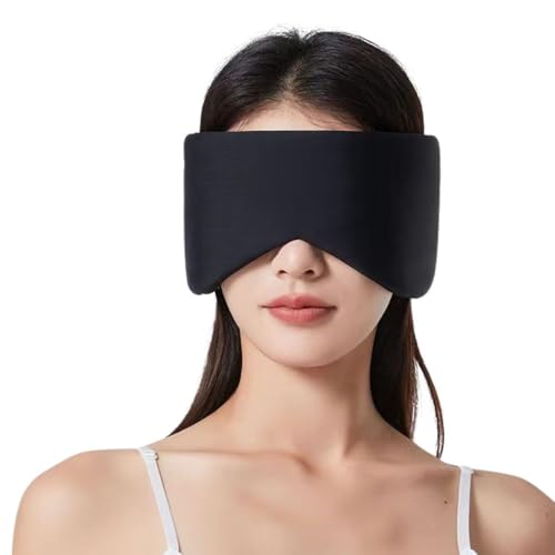 Laff tigo.アイマスク ホットアイマスク 安眠 快眠 睡眠グッズ 安眠グッズ 眼精疲労 疲れ目 冷暖両用アイマスク 冷温両用アイマスク 睡眠 収納袋付き 快適グッズ 睡眠 (ブラック)