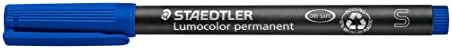 STAEDTLER 313-3 Lumocolor Universal Permanent Superfine Pens - Blue, Pack of 10 (313-3 VE)