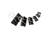 DSTELIN Binder Clips Paper Clamps Assorted Sizes 100 Count (Black), X Large, Large, Medium, Small, X Small and Micro, 6 Sizes in One Pack, Meet Your Different Using Needs. — image 2